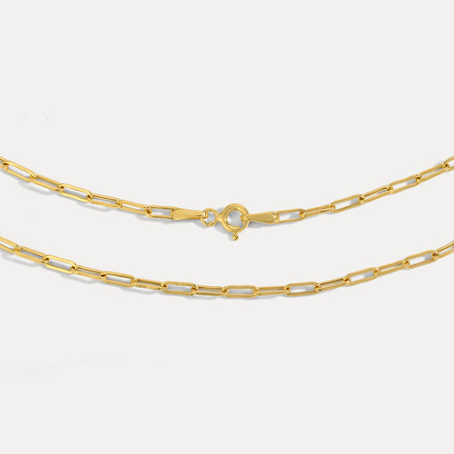 2.0MM Paperclip Chain (Hollow Gold)