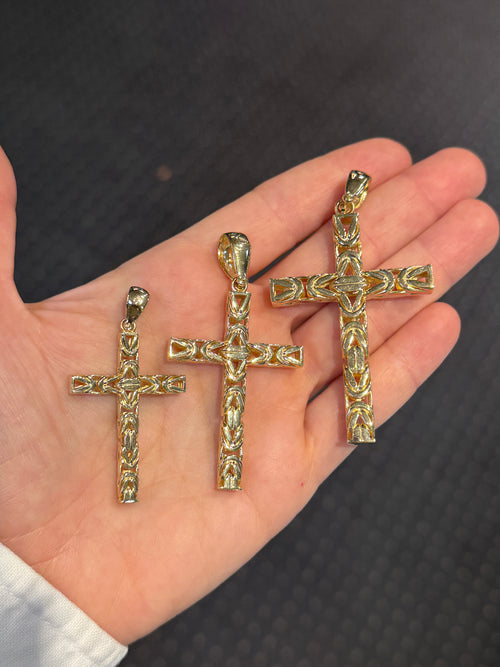 Byzantine Cross Pendant 14K