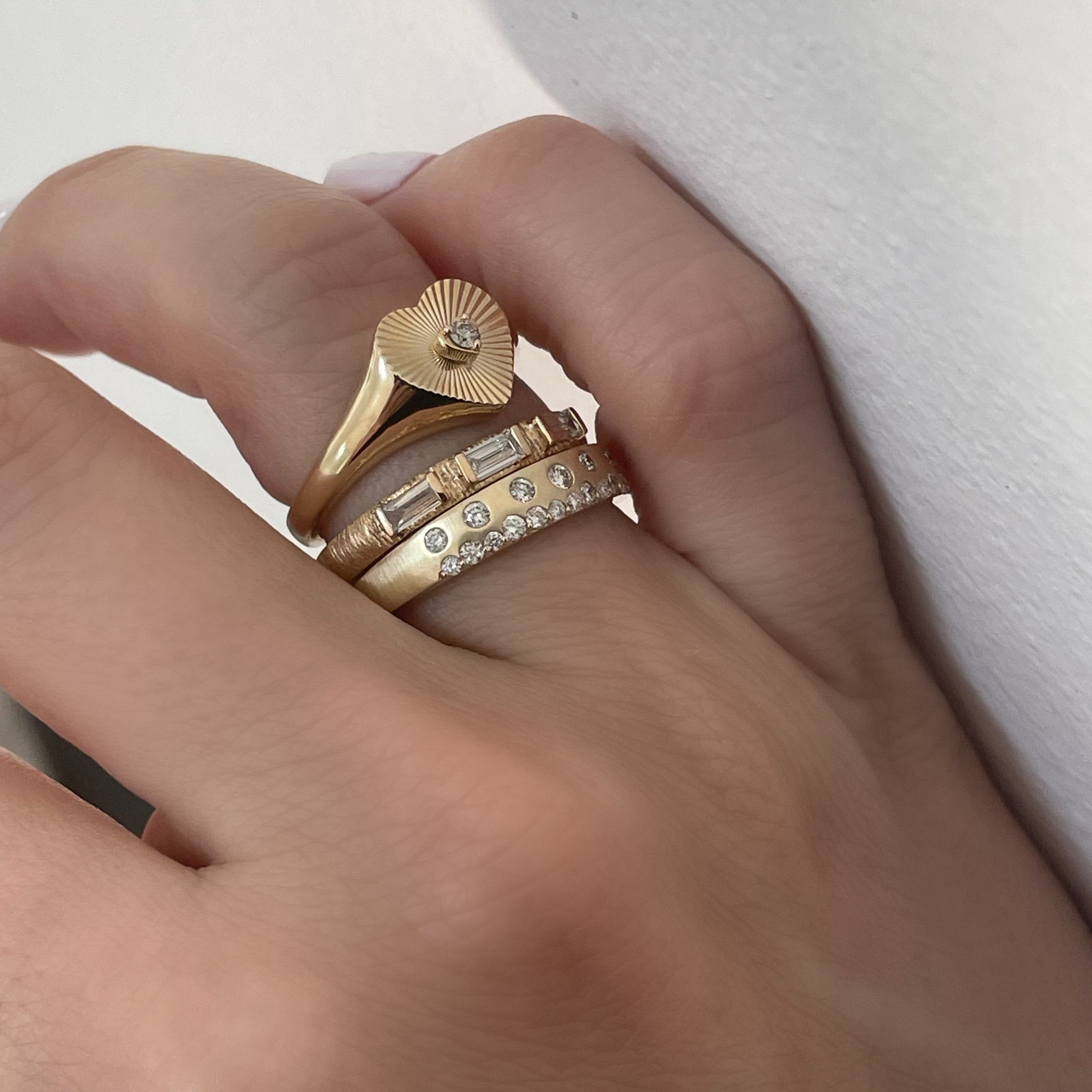 Deep Love Solitaire Diamond Heart Shaped Ring (Final Sale)