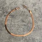 3MM Herringbone Bracelet (Adjustable) - Saints Gold Co.