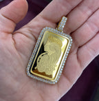 Credit Suisse 999.9 Pure Gold Pamp With Diamond Bezel