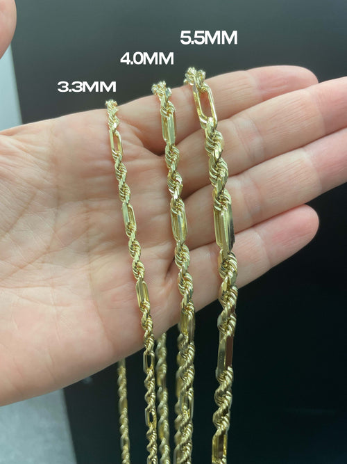 3.3MM Figarope Chain (Diamond Cut)