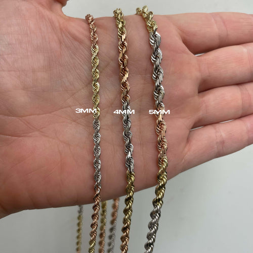 4.0MM Rope Chain (Tri-Color)