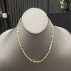 4.0MM Completely Solid Gold Paperclip Chain