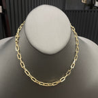 6.0MM Completely Solid Gold Paperclip Chain