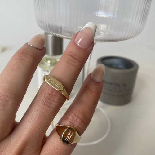 Narrow Signet Ring - Saints Gold Co.