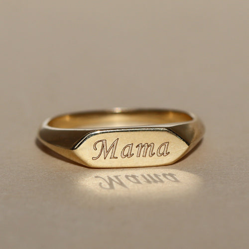 Narrow Signet Ring - Saints Gold Co.