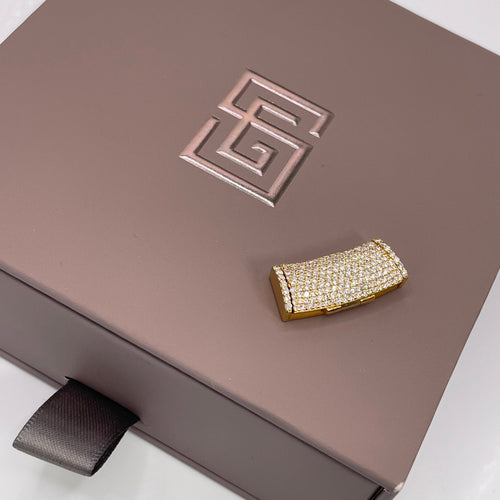 9.7MM Curved Diamond Iced-out Sleek Lock (Final Sale)