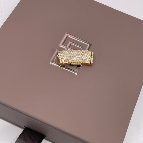 9.7MM Curved Diamond Iced-out Sleek Lock (Final Sale)