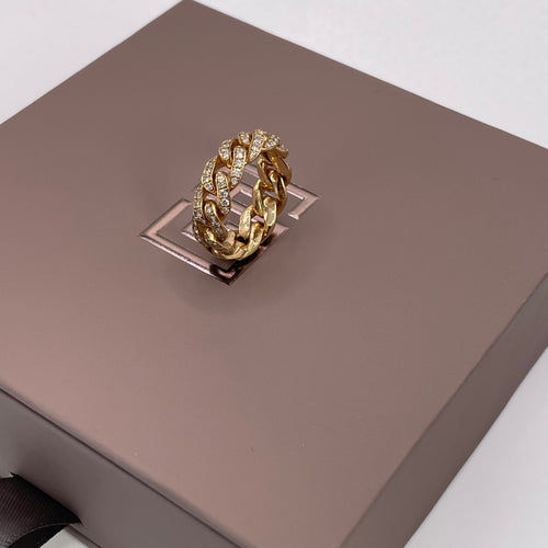 7.0MM Diamond Cuban link ring (Final Sale)