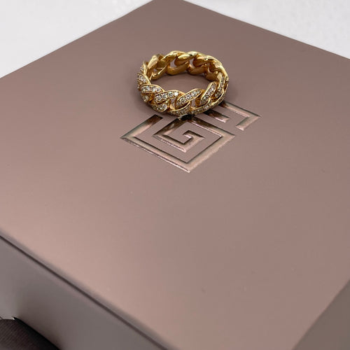 7.0MM Diamond Cuban link ring (Final Sale)