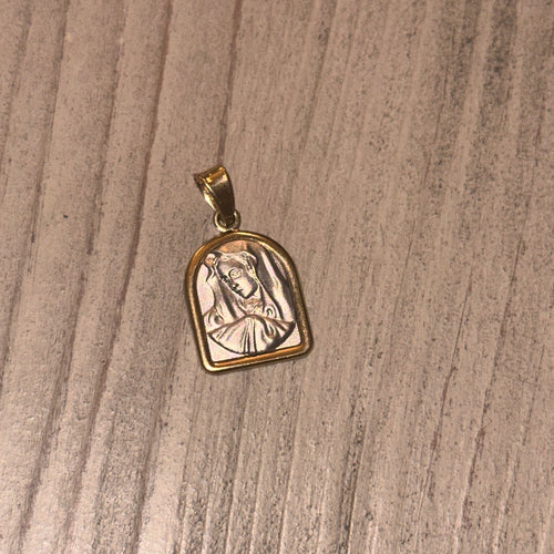 Two Tone Mary Pendant (Final Sale)