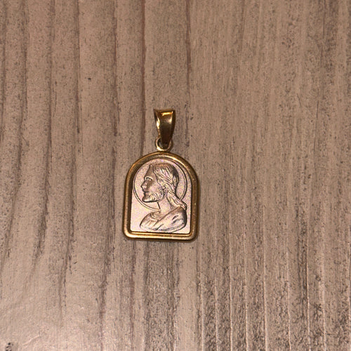 Two Tone Jesus Pendant (Final Sale)