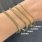 3.0MM Byzantine Bracelet - Saints Gold Co.