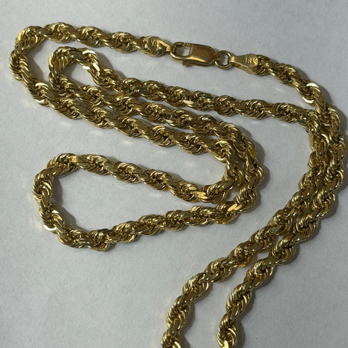 4.0MM Rope Chain Diamond Cut (FINAL SALE)