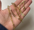 5.0MM Solid Gold Paperclip Chain