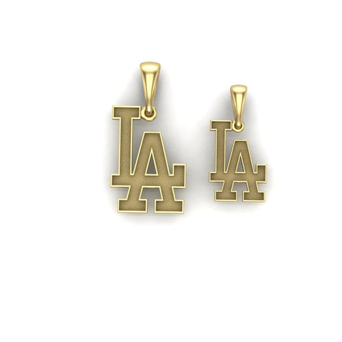 Los Angeles 'L.A' Pendant With Gold and Diamonds (Made to Order)