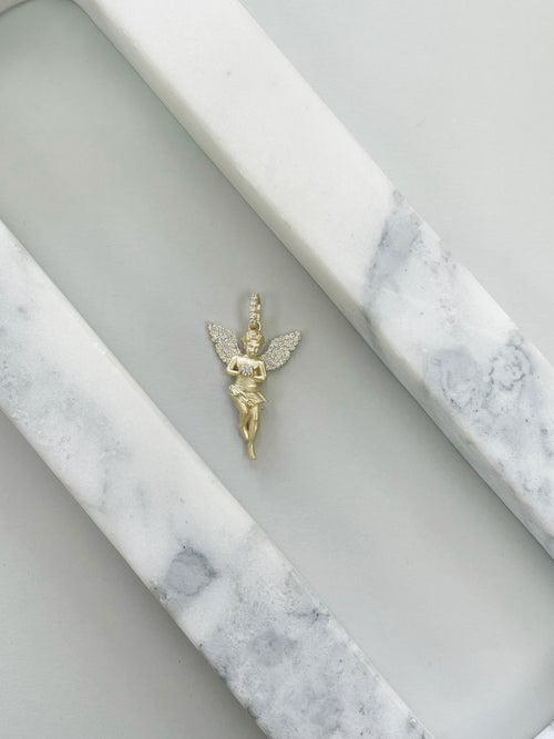 Saints Gold Diamond Angel Pendant