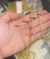 1.5MM Diamond Cut Franco Chain (Gold Plated Platinum 950)