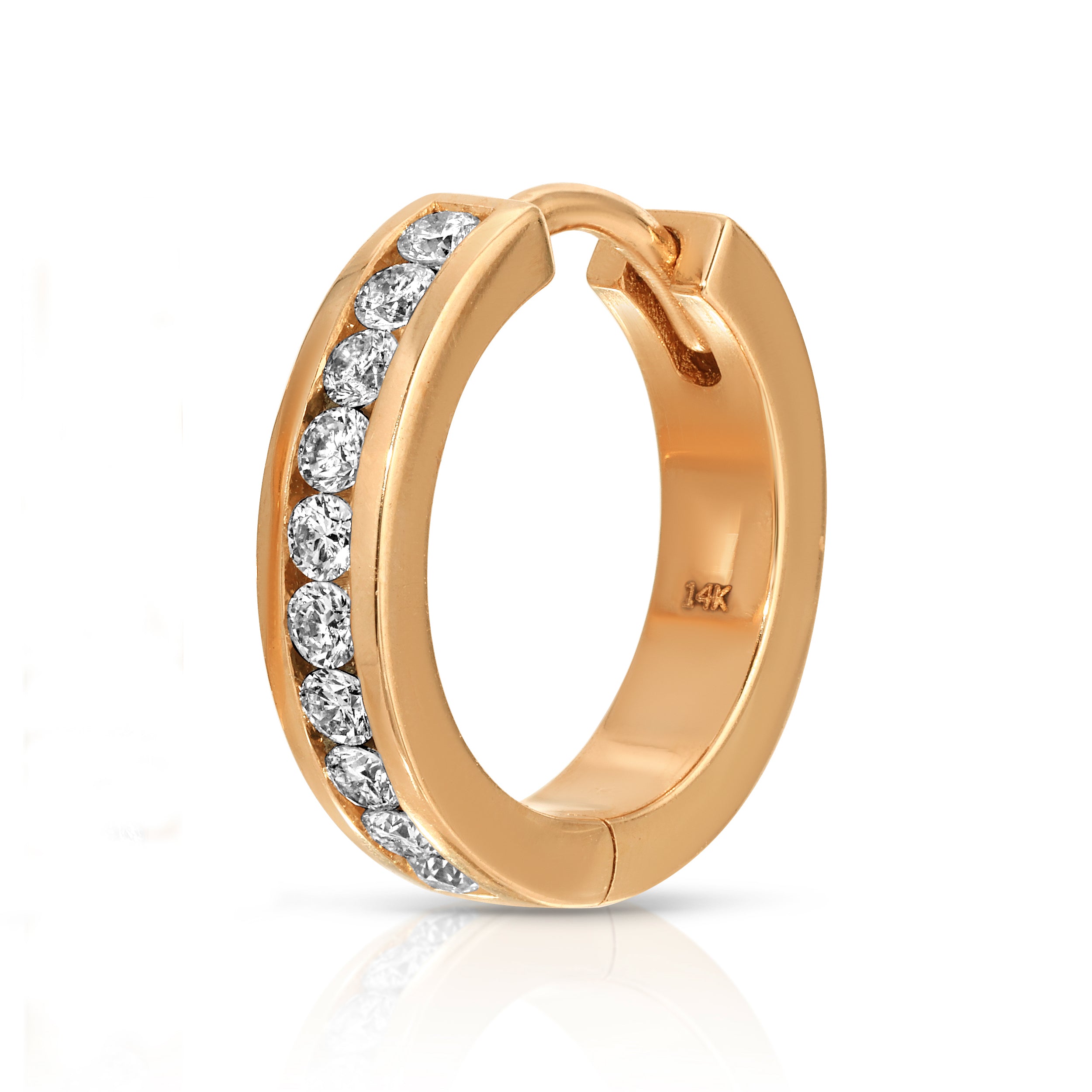 2.8MM Channel Set Hoops - Saints Gold Co.