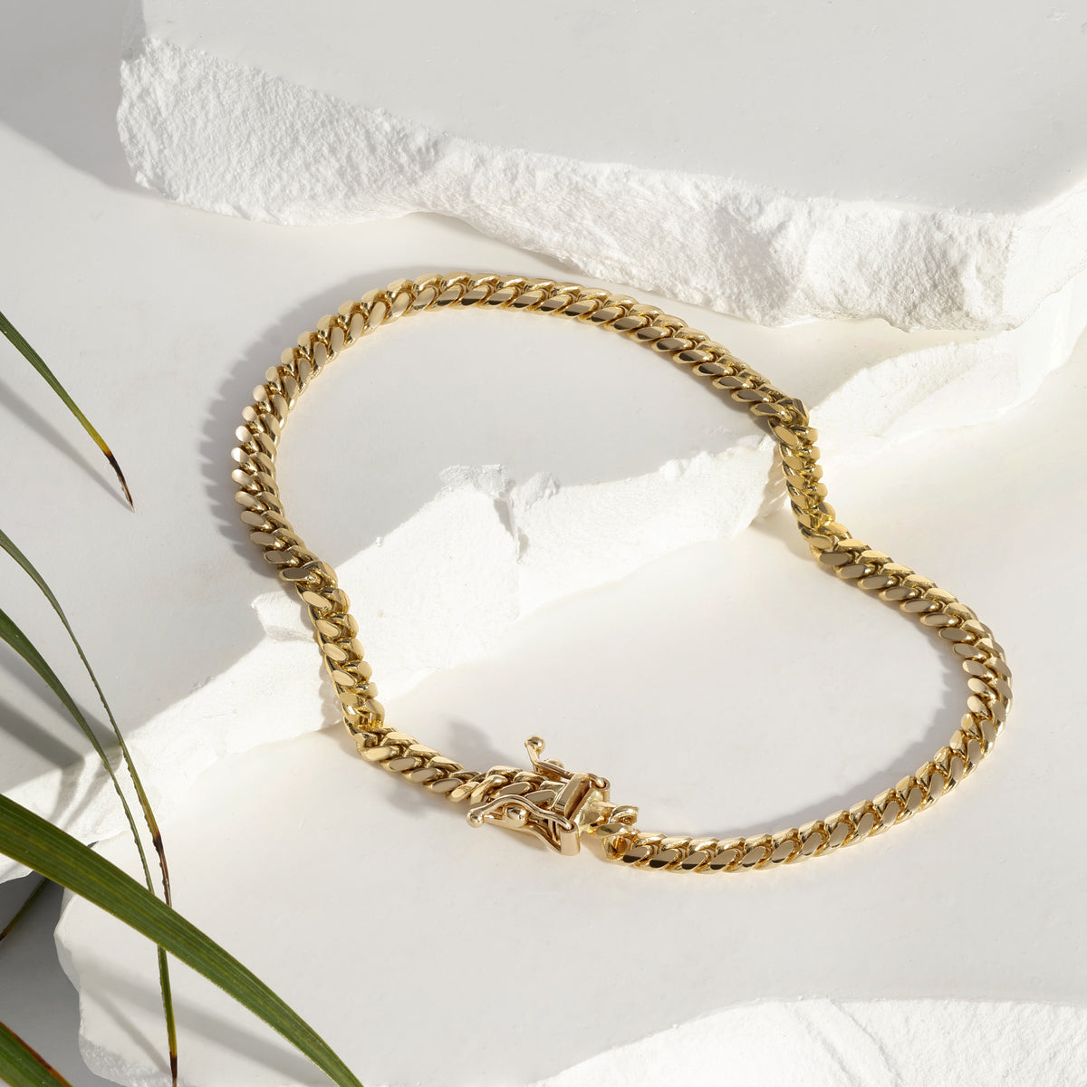 4.5MM Miami Cuban Bracelet (Solid Gold)