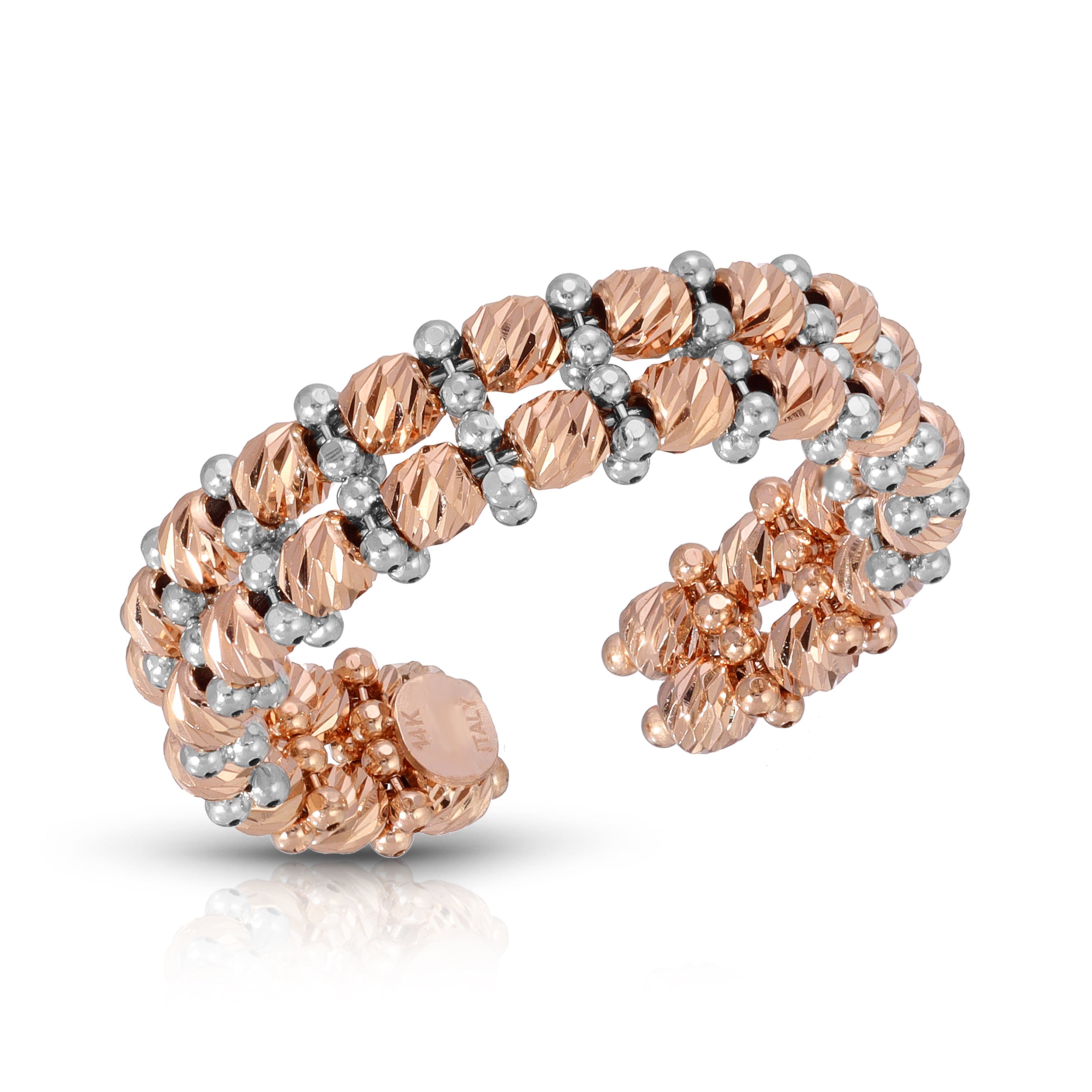 Moonbead Ring 2 Row - Saints Gold Co.