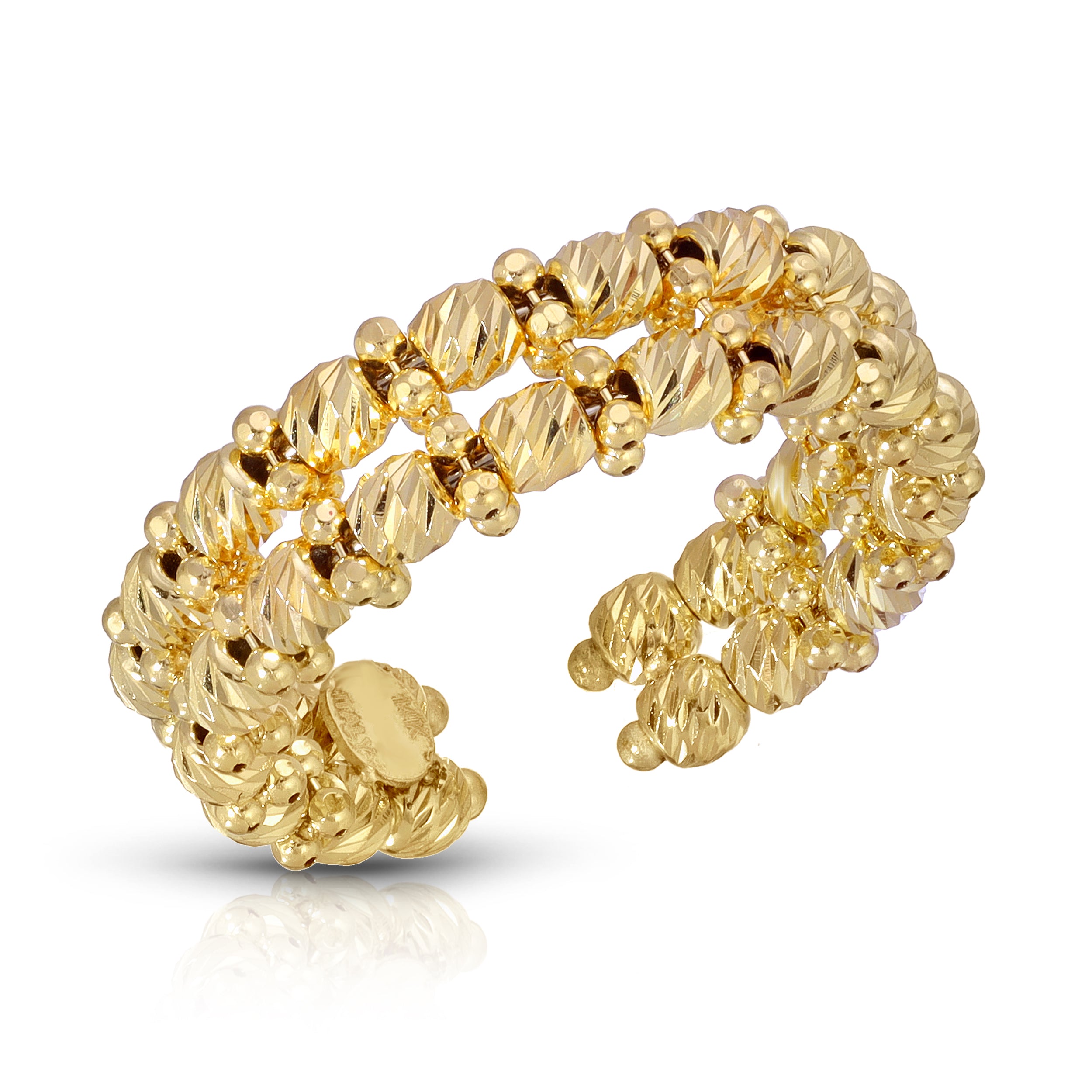 Moonbead Ring 2 Row - Saints Gold Co.