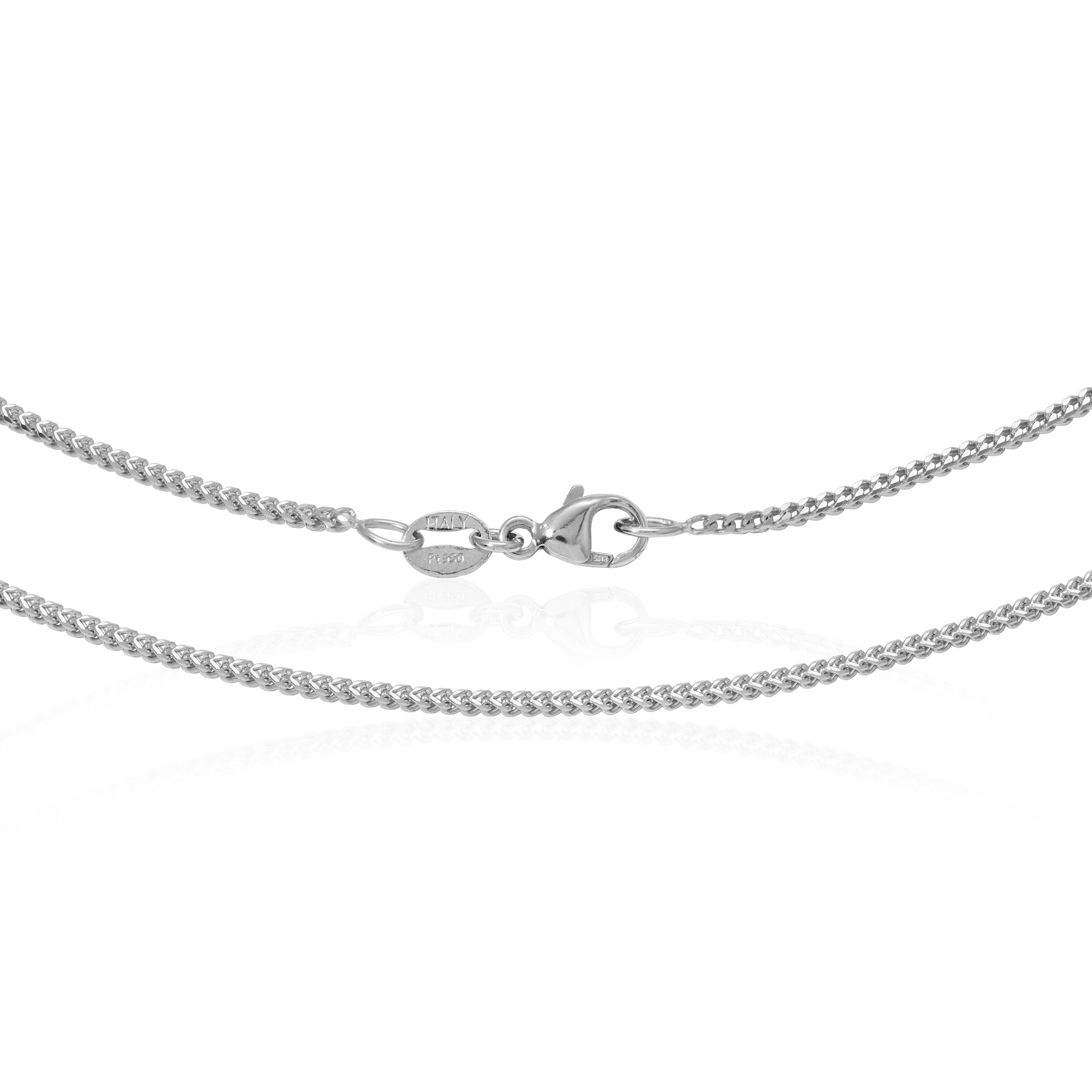 1.3MM Plain Franco Chain (Platinum 950) - Saints Gold Co.