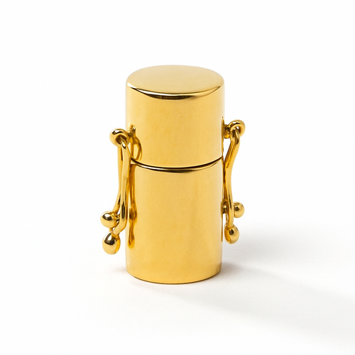 Plain 14K Gold Barrel Lock