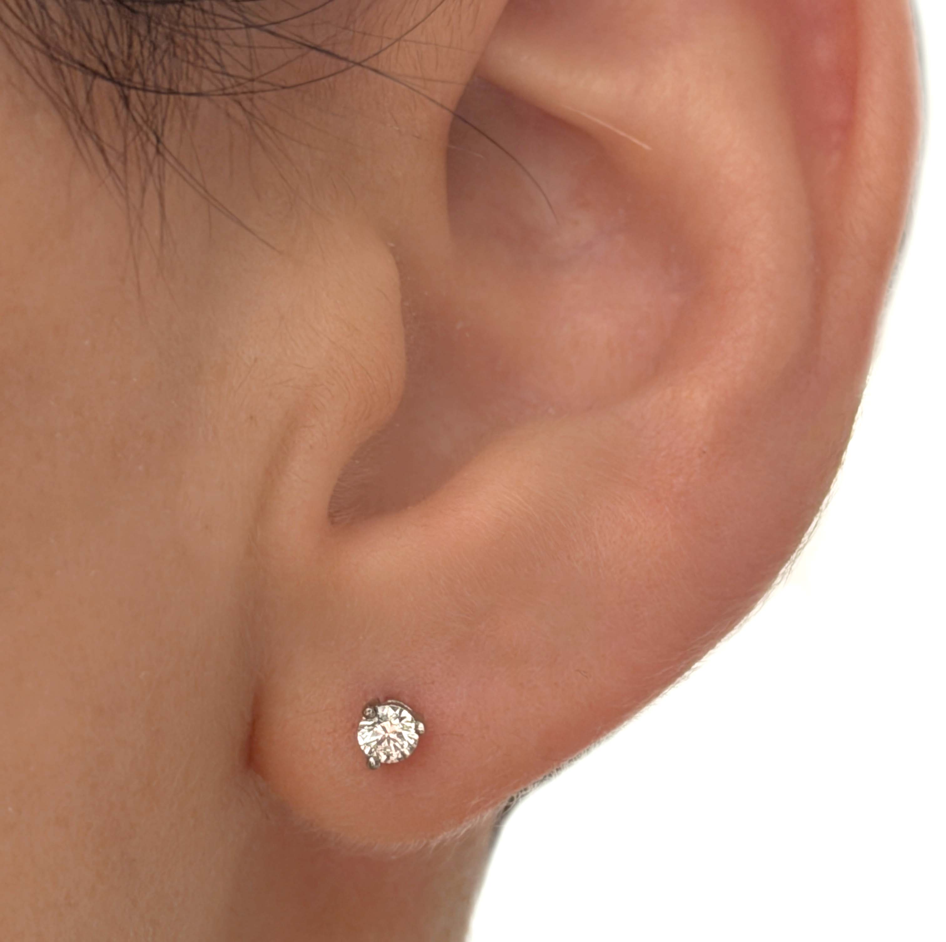 3MM Platinum Diamond Studs PT950 - Saints Gold Co.