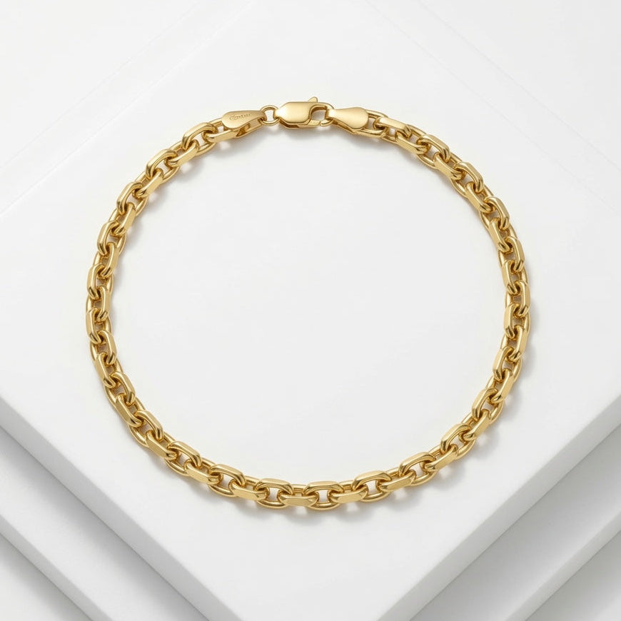 14K Power Link Bracelet (Solid Gold)