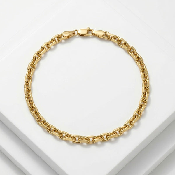 Huy Thanh 14K ゴールド ブレスレット 14K Power Link Bracelet (Solid Gold)