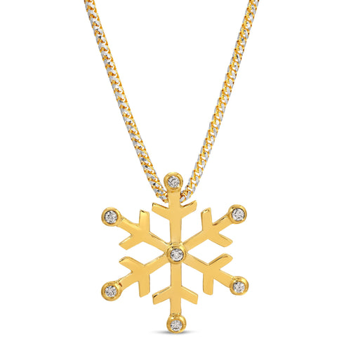 Snowflake Pendant Solid Gold - Saints Gold