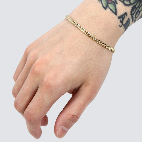 miami cuban made in italy 14k karat solid gold 18k 4mm wrist model hand best quality gift gifts jewelry stores near me online bracelet bracelets
