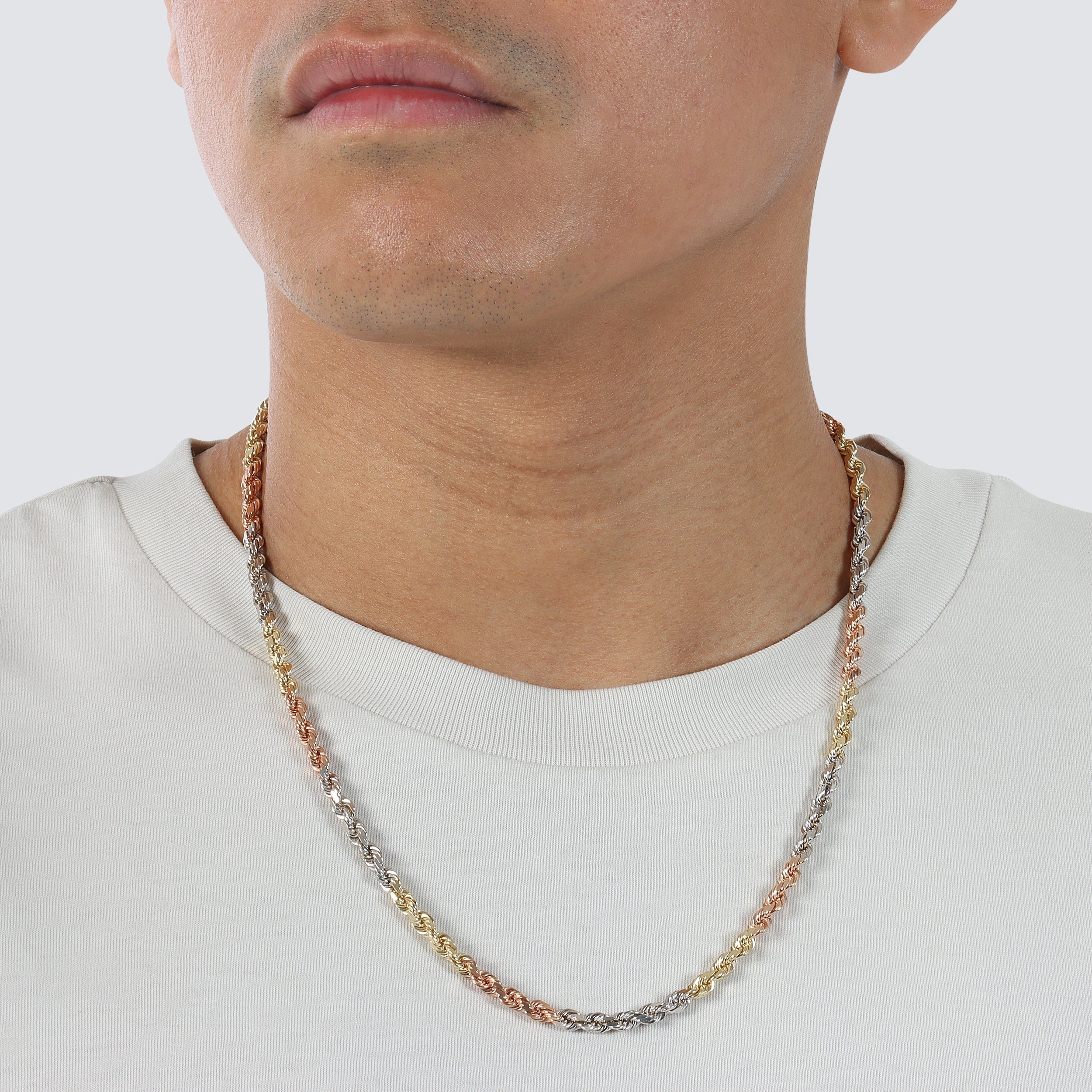 5.0MM Rope Chain (Tri-Color) – Saints Gold