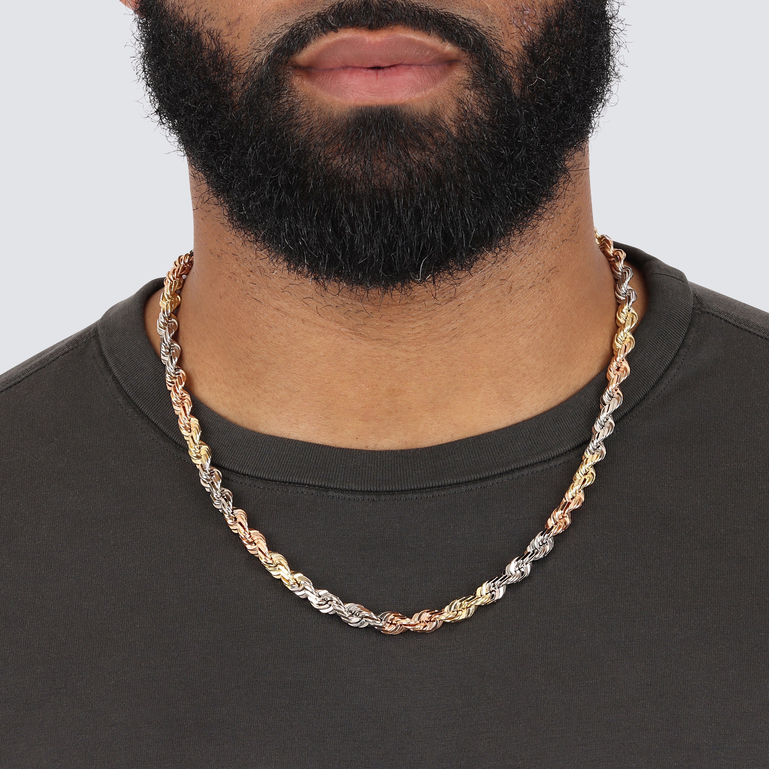 7.0MM Rope Chain (Tri-Color) – Saints Gold