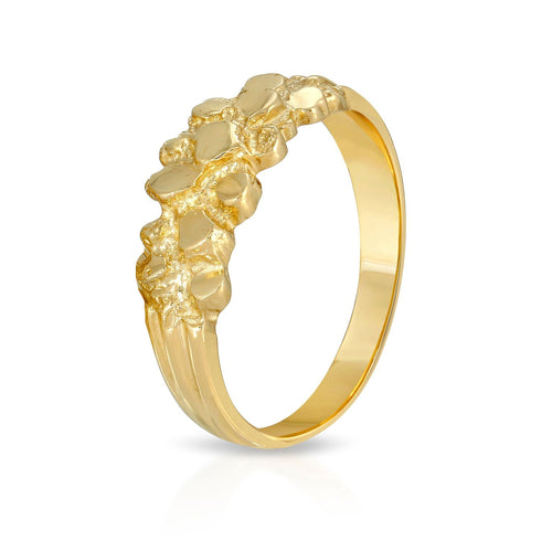 14k solid gold nugget ring karrueche tran style fashion rings